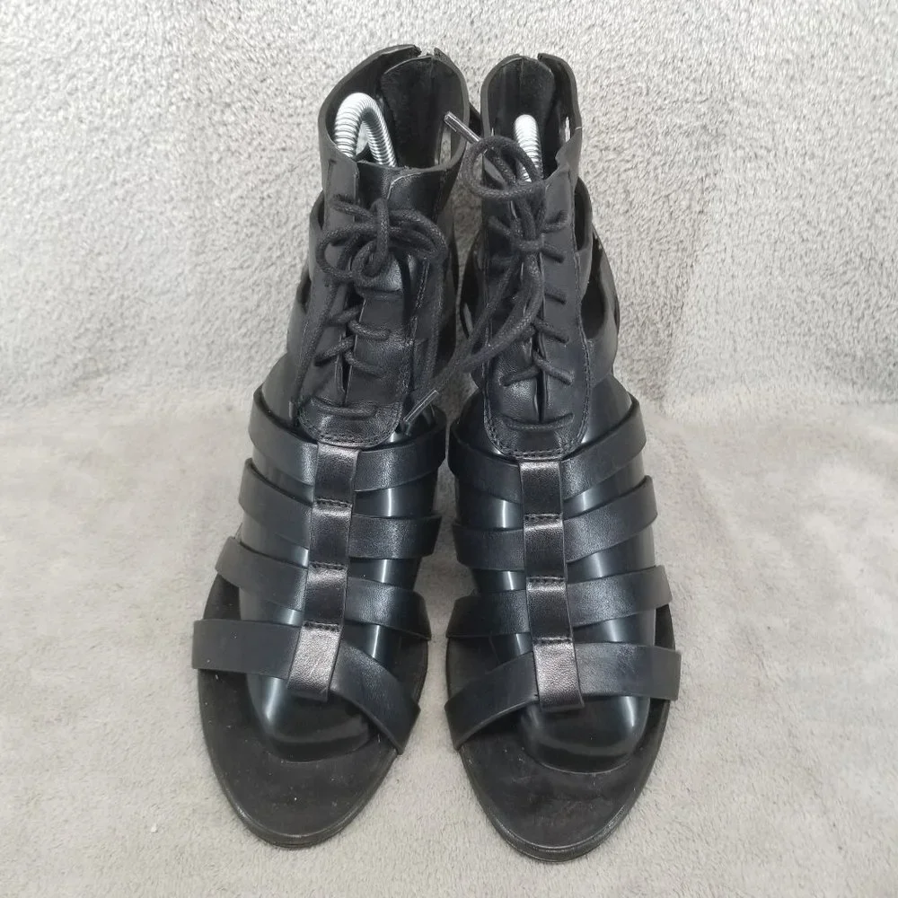Lauren Ralph Lauren Shoes Womens Size 9B Larisa Black Heel Gladiator Sandals